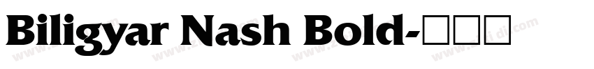 Biligyar Nash Bold字体转换